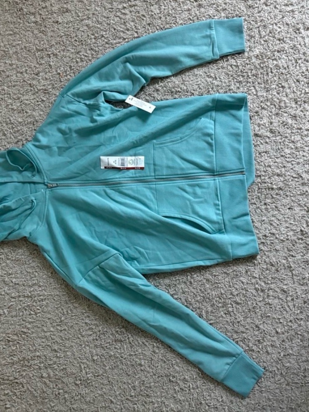 Time and Tru Kids Zip-Up Hoodie - Teal Blue